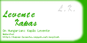 levente kapas business card