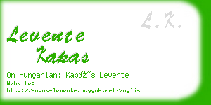levente kapas business card